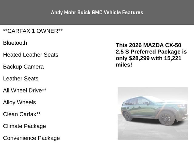Used 2026 MAZDA CX-50 AWD 2.5 S w/ Preferred Pkg image 4