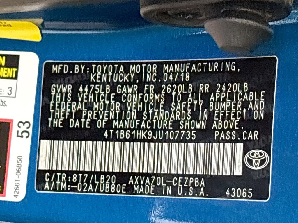 Certified 2018 Toyota Camry XSE FWD image 34