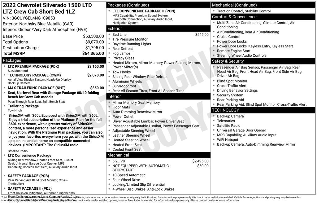 Used 2022 Chevrolet Silverado 1500 LTZ w/ LTZ Premium Package AWD/4WD image 40
