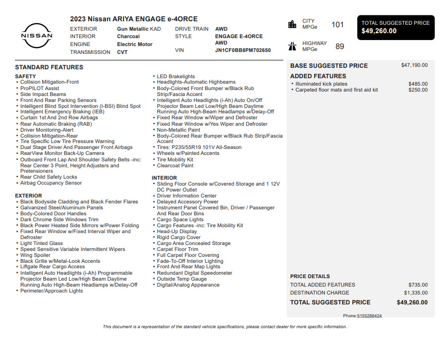 Used 2023 Nissan Ariya AWD image 3