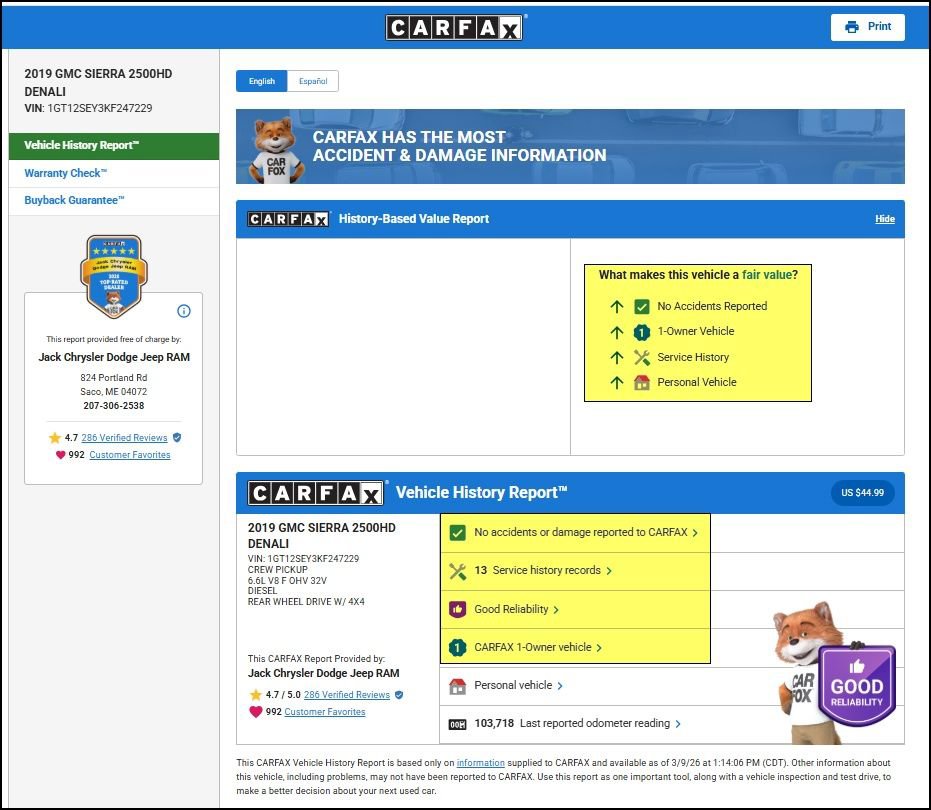 Used 2019 GMC Sierra 2500 Denali w/ Duramax Plus Package image 12