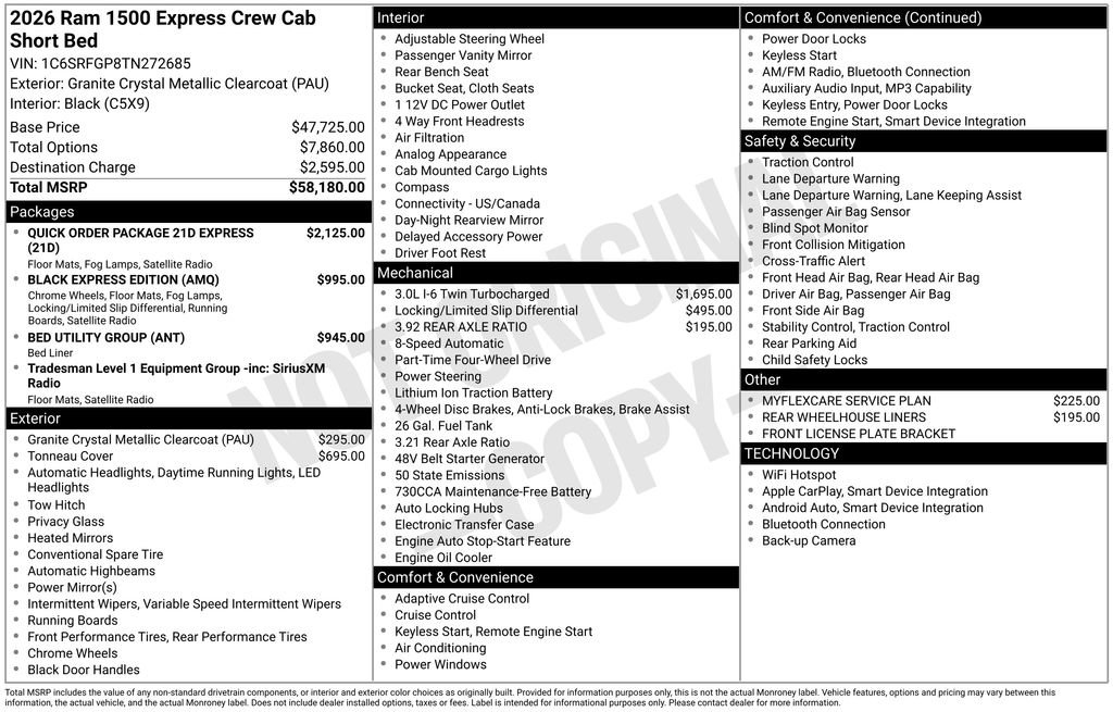 New 2026 RAM 1500 Express image 2