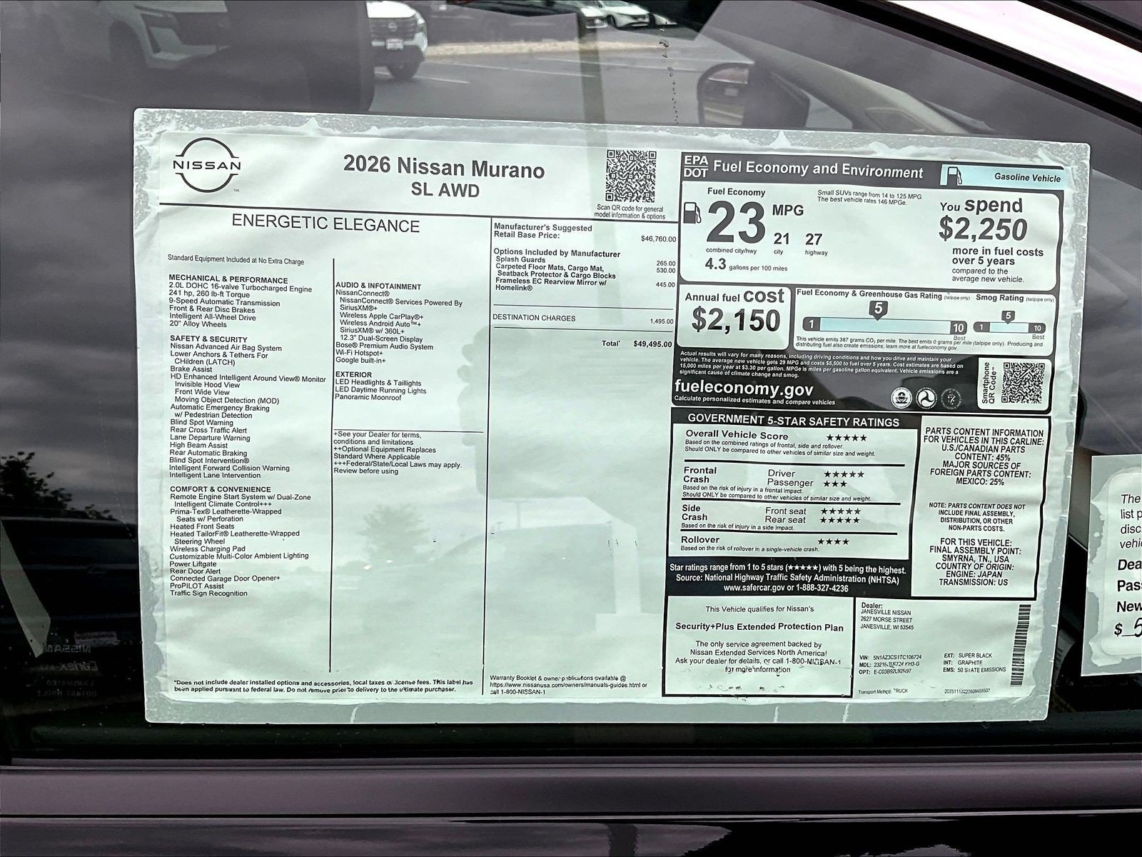 New 2026 Nissan Murano SL AWD/4WD image 16