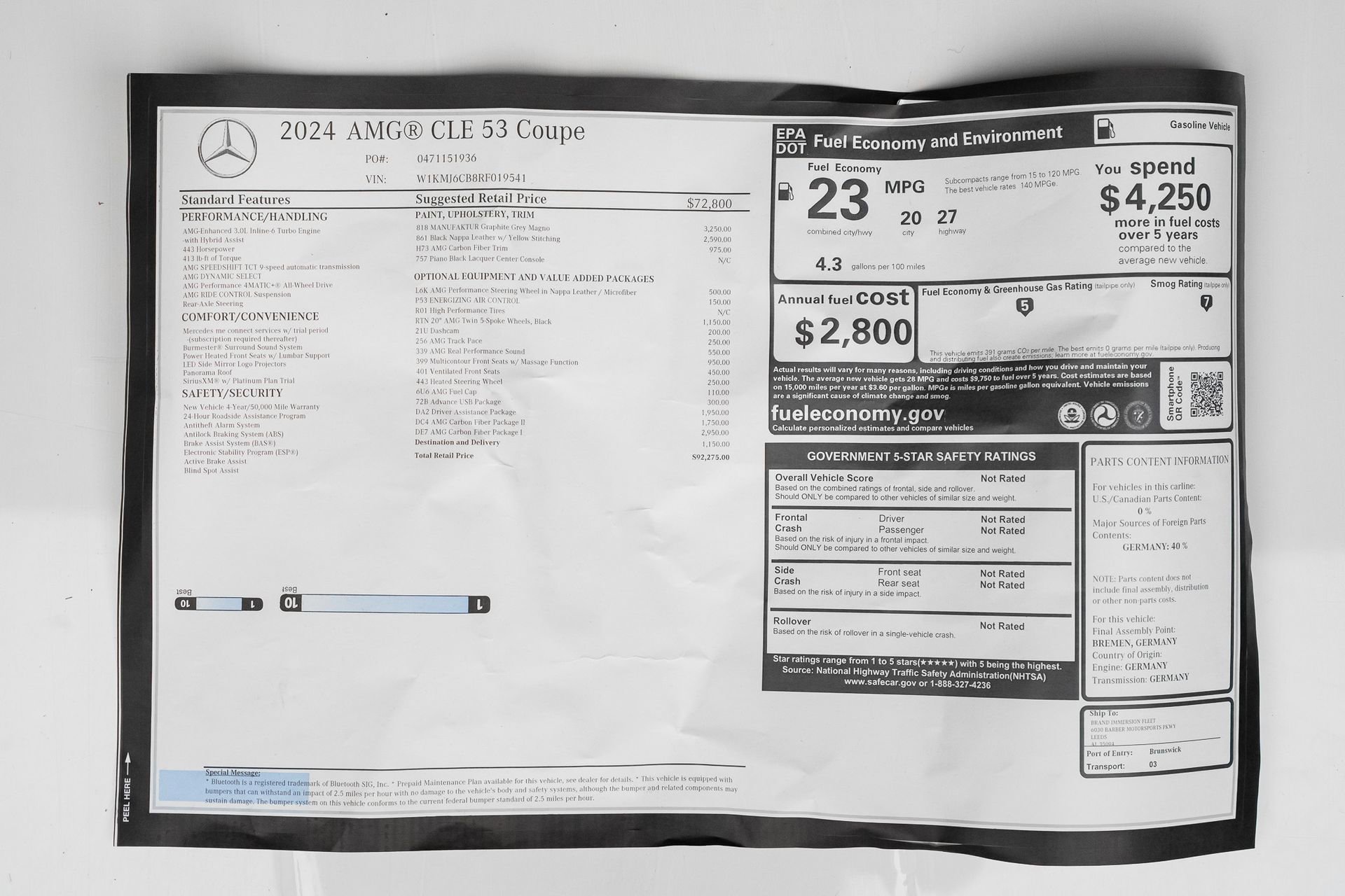 Used 2024 Mercedes-Benz CLE 53 AMG 4MATIC image 84