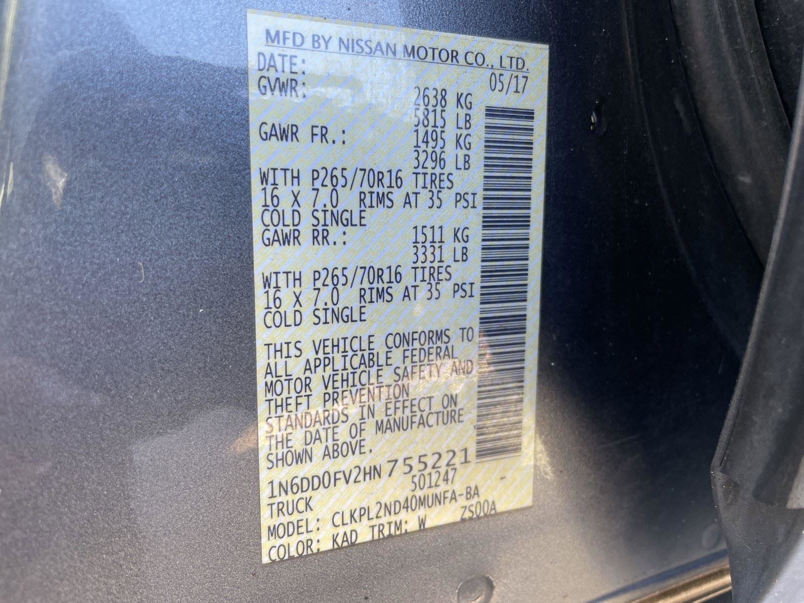 Used 2017 Nissan Frontier SV w/ SV Value Truck Package image 10