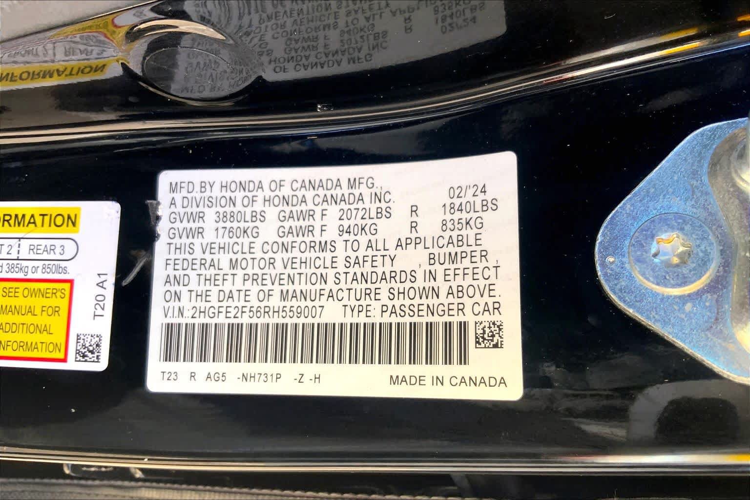 Used 2024 Honda Civic Sport image 35