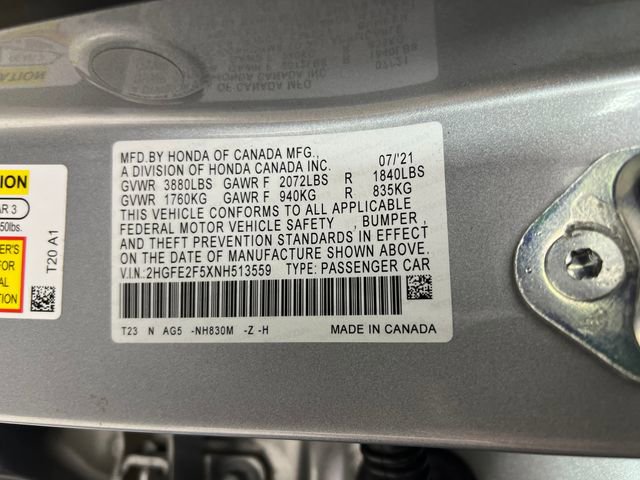 Used 2022 Honda Civic Sport image 26