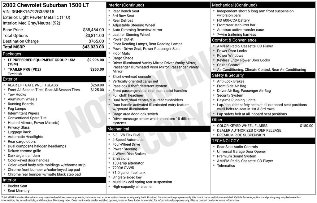 Used 2002 Chevrolet Suburban LT image 2