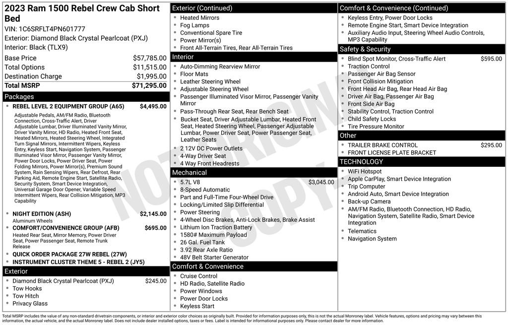 Certified 2023 RAM 1500 Rebel w/ Rebel Level 2 Equipment Group AWD/4WD image 42