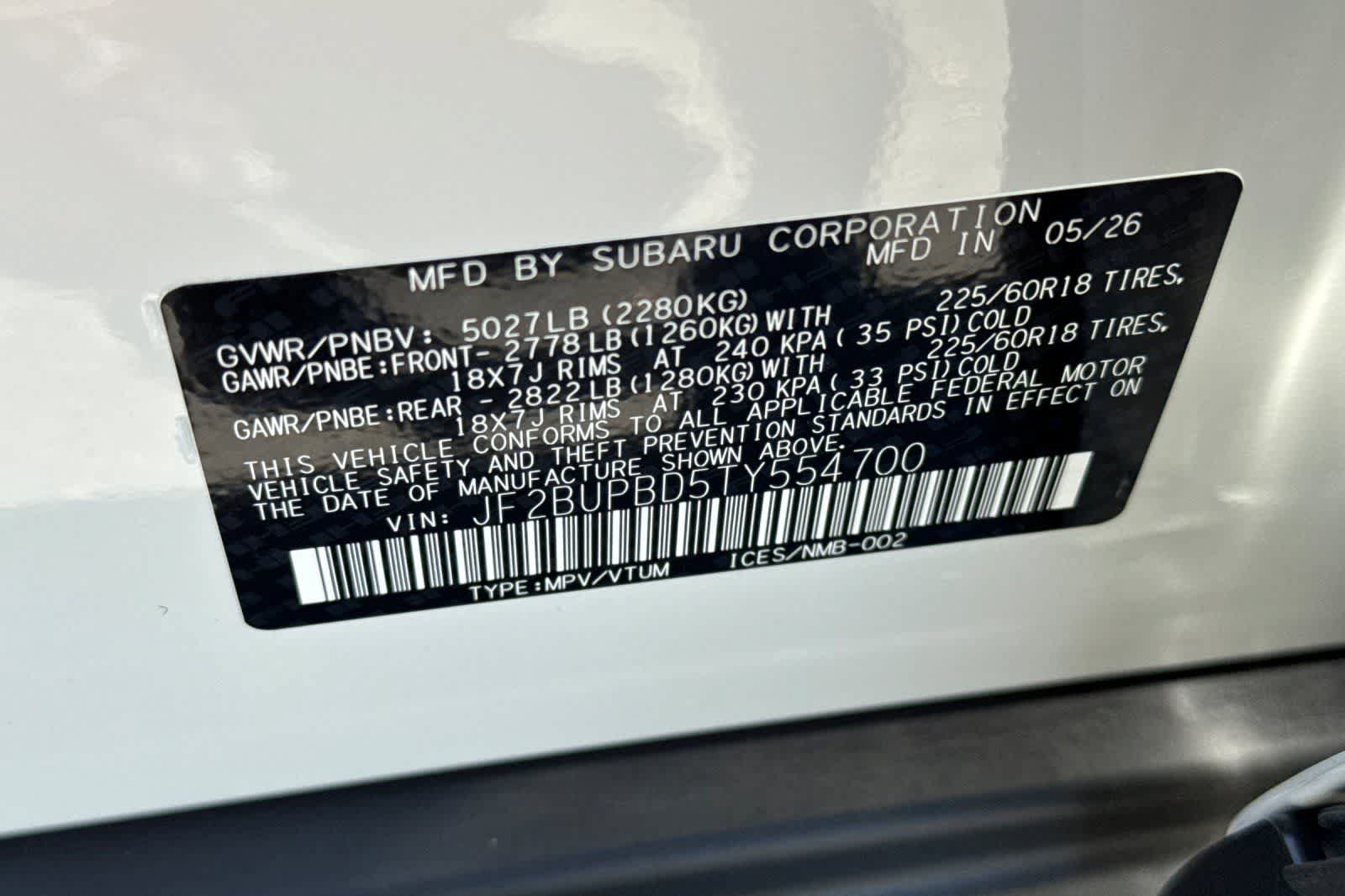 New 2026 Subaru Outback Premium AWD/4WD image 33