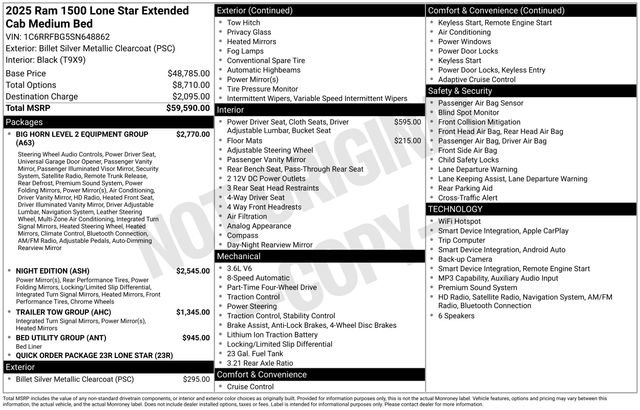Used 2025 RAM 1500 Lone Star AWD/4WD image 15