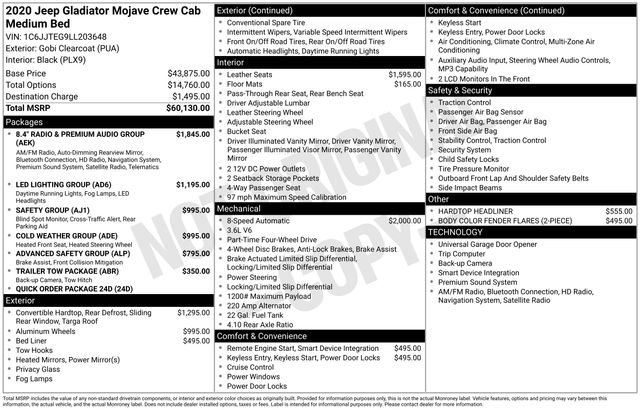 Used 2020 Jeep Gladiator Mojave image 45