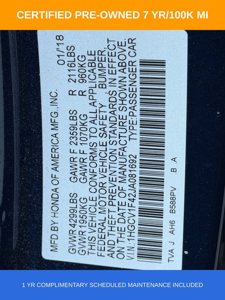 Used 2018 Honda Accord EX image 30