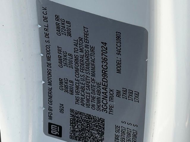 Used 2024 Chevrolet Silverado 1500 W/T w/ WT Fleet Convenience Package image 30