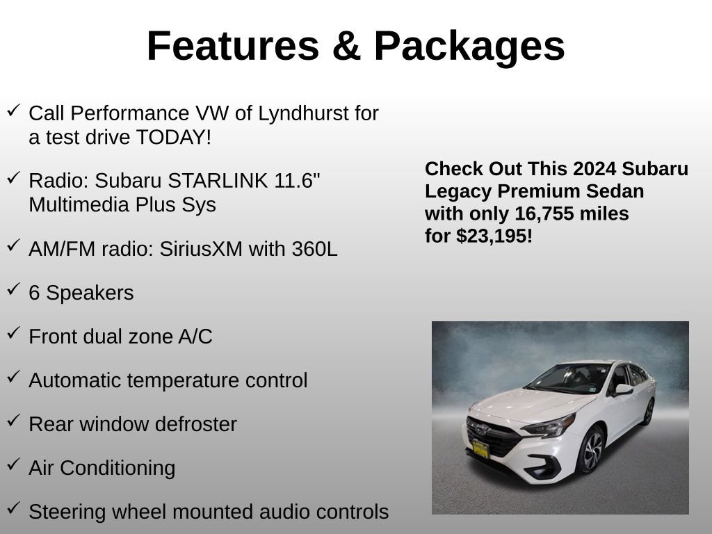 Used 2024 Subaru Legacy Premium AWD/4WD image 4