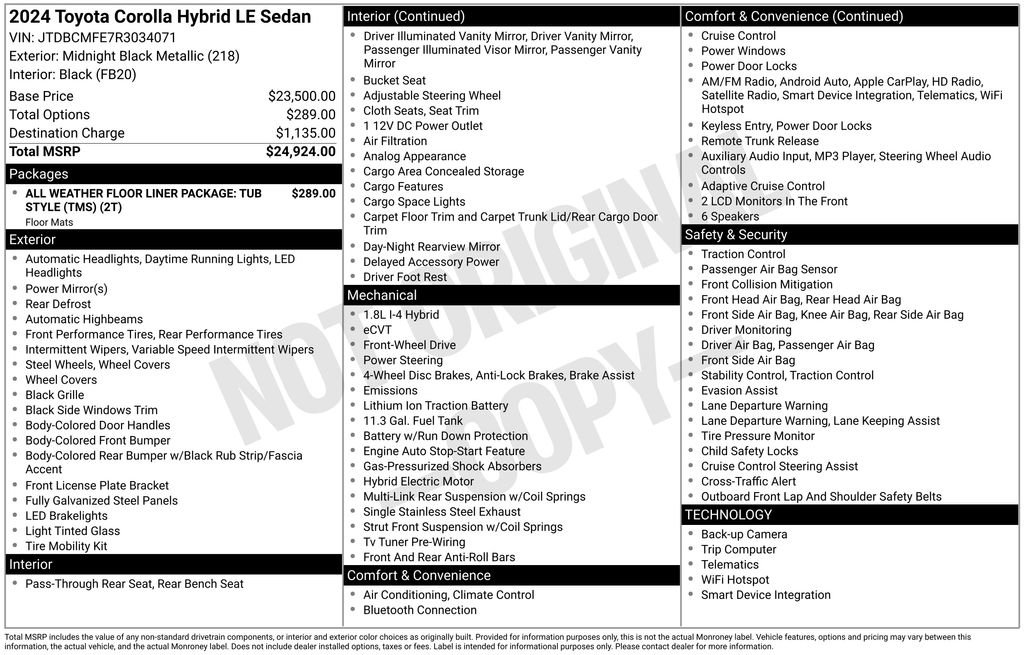 Used 2024 Toyota Corolla LE image 15