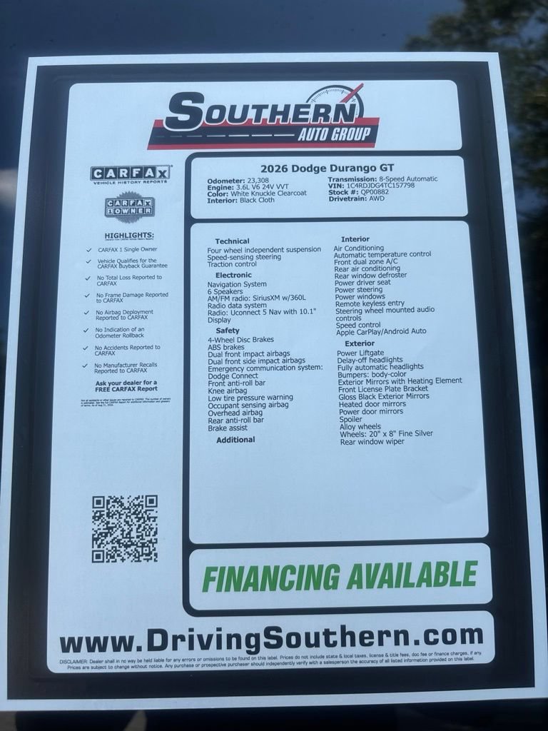 Used 2026 Dodge Durango GT AWD/4WD image 28