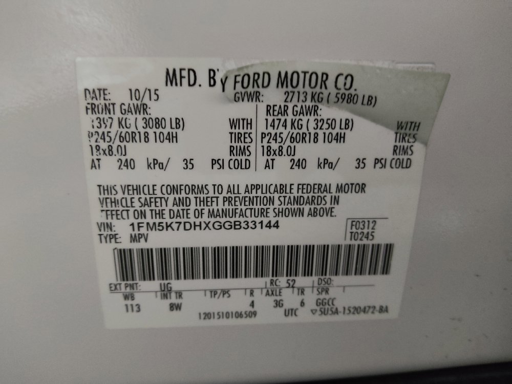 Used 2016 Ford Explorer XLT w/ Equipment Group 201A FWD image 33