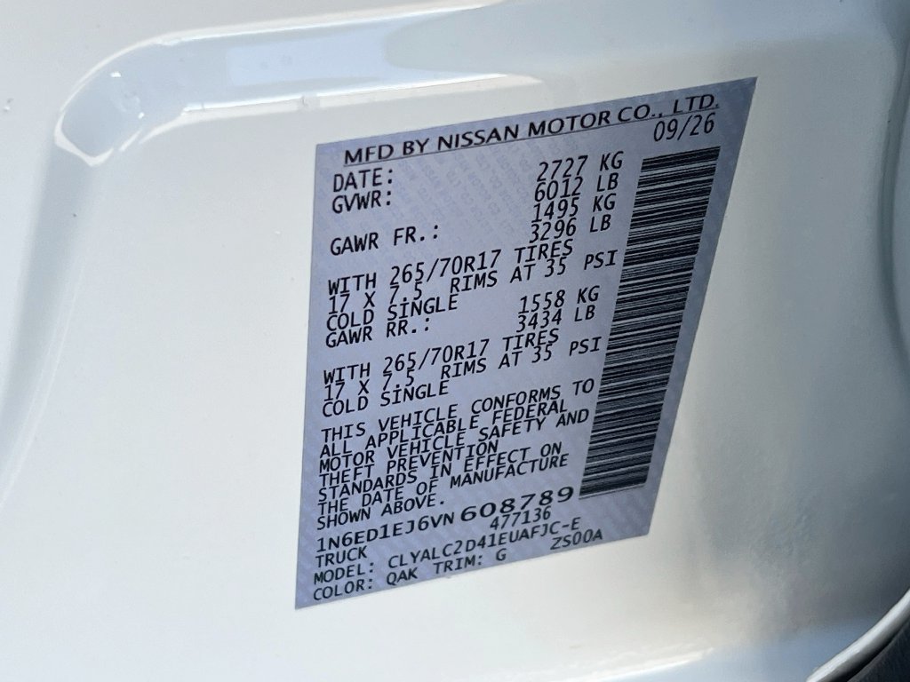 New 2027 Nissan Frontier SV RWD image 30