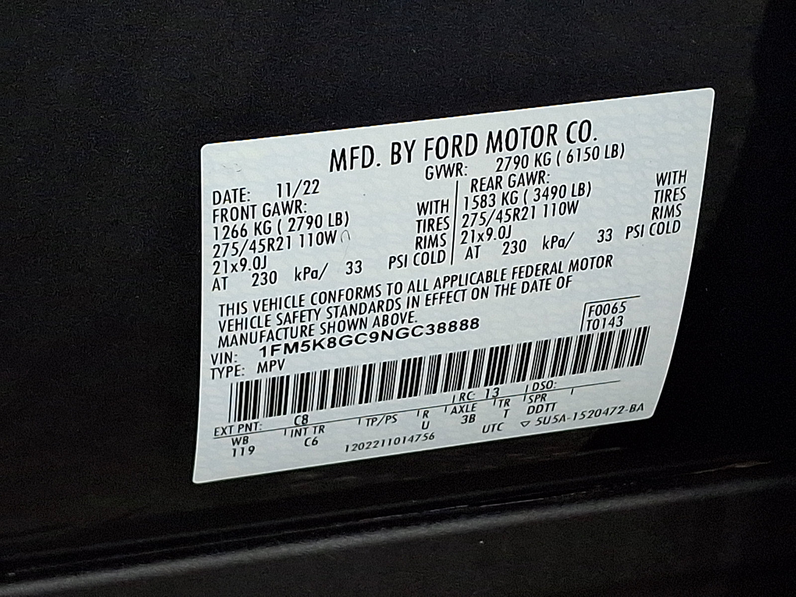 Certified 2022 Ford Explorer ST w/ Equipment Group 401A AWD/4WD image 27