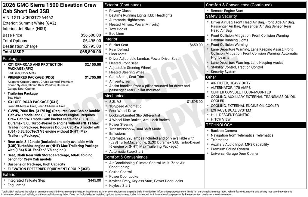 New 2026 GMC Sierra 1500 Elevation image 41