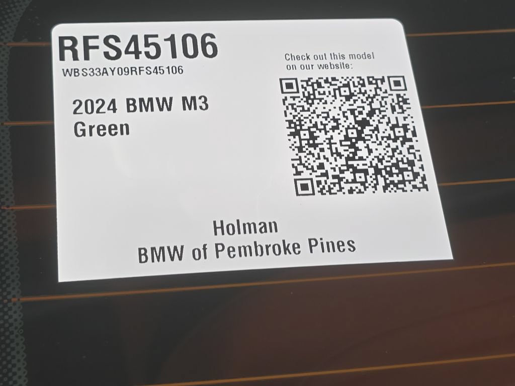 Used 2024 BMW M3 Competition w/ Parking Assistance Package RWD image 22