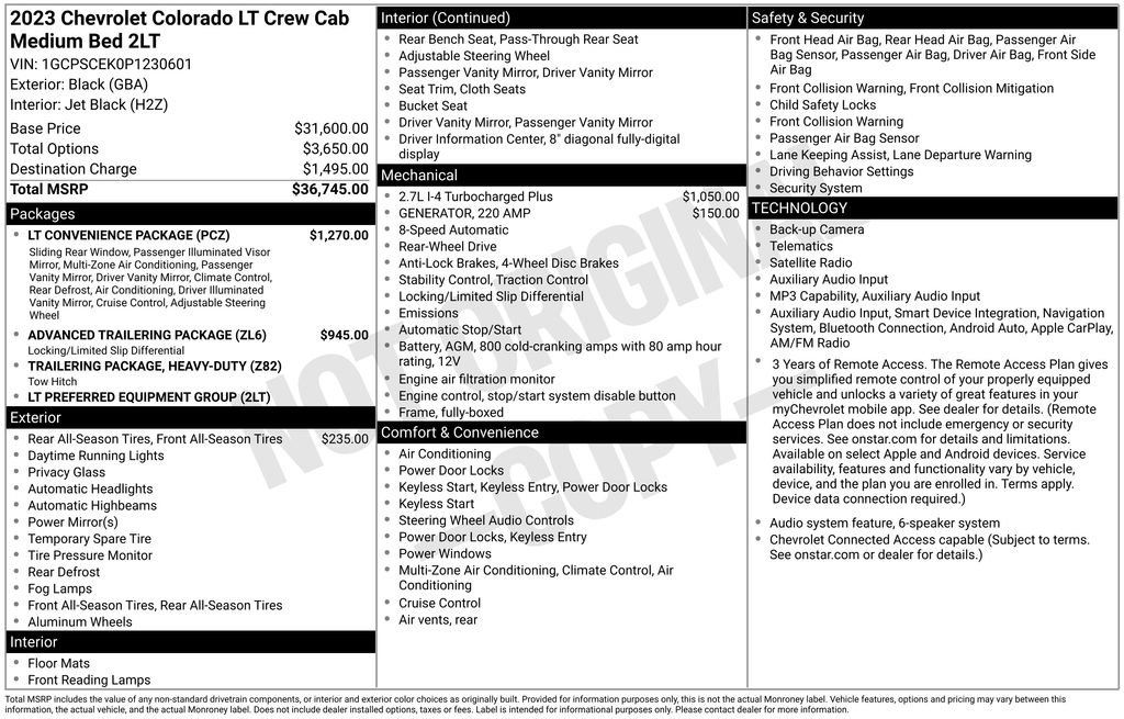 Used 2023 Chevrolet Colorado LT w/ LT Convenience Package image 9