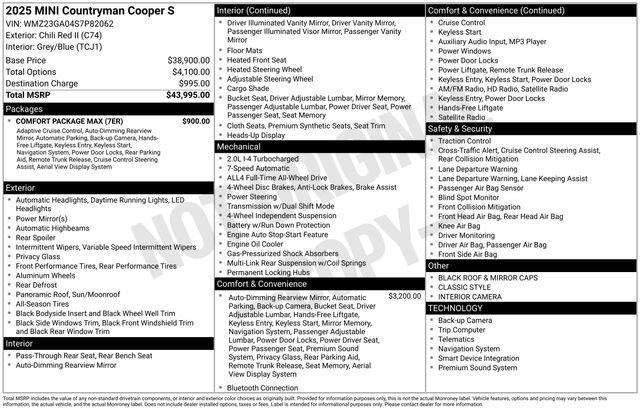 Used 2025 MINI Cooper Countryman S w/ Comfort Package Max image 38