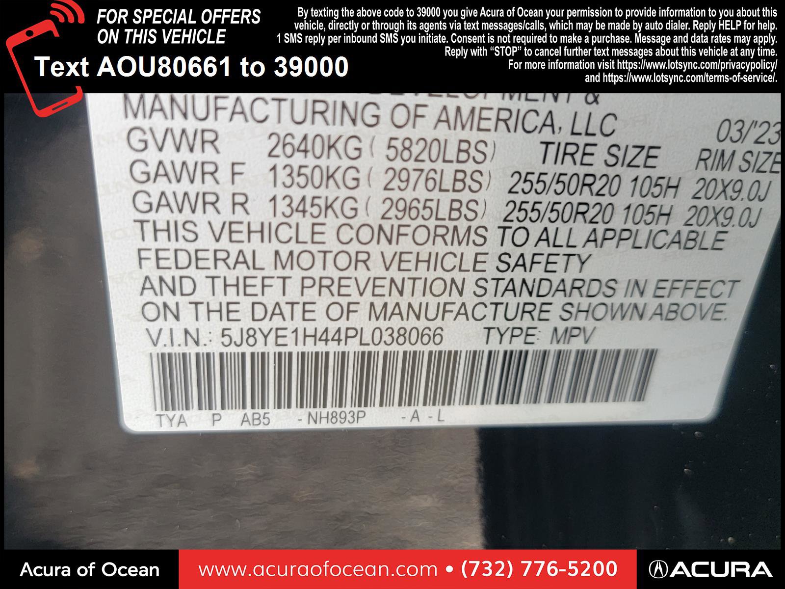 Certified 2023 Acura MDX SH-AWD w/ Technology Package image 34