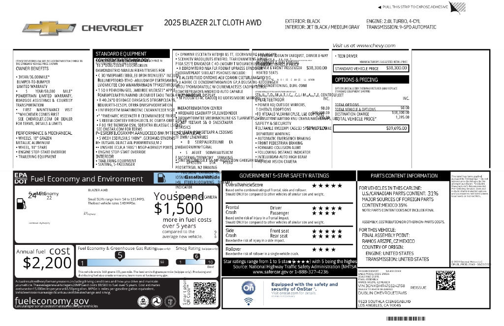 Used 2025 Chevrolet Blazer LT AWD/4WD image 11