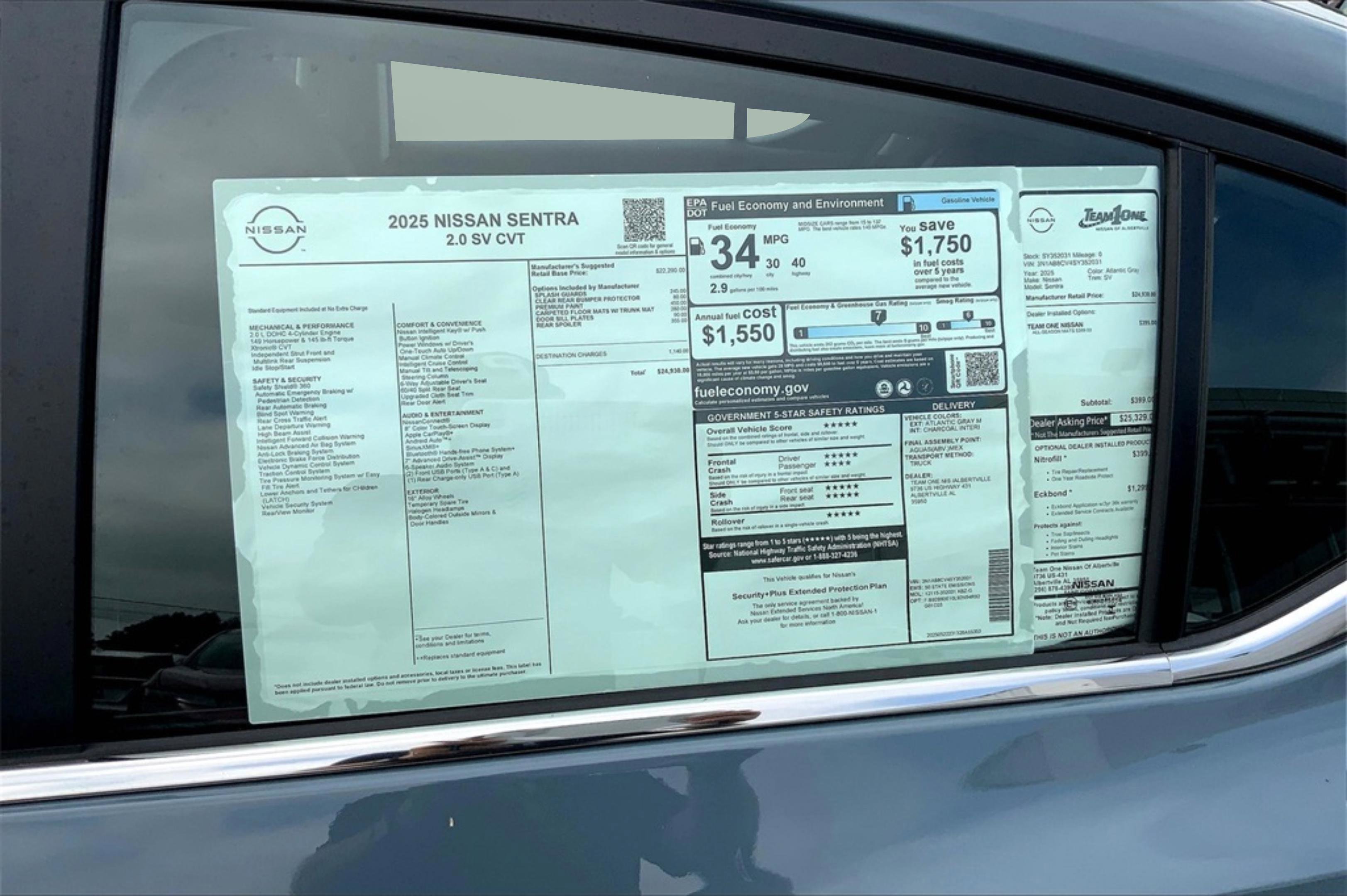 New 2025 Nissan Sentra SV image 14