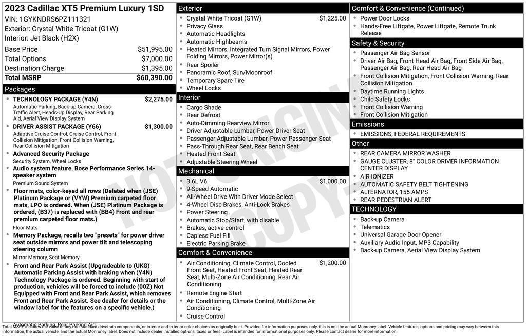 Used 2023 Cadillac XT5 Premium Luxury w/ Technology Package image 40