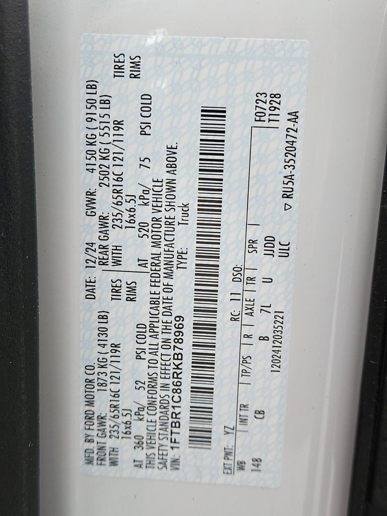 New 2024 Ford Transit 250 148 Medium Roof w/ Load Area Protection Package image 28