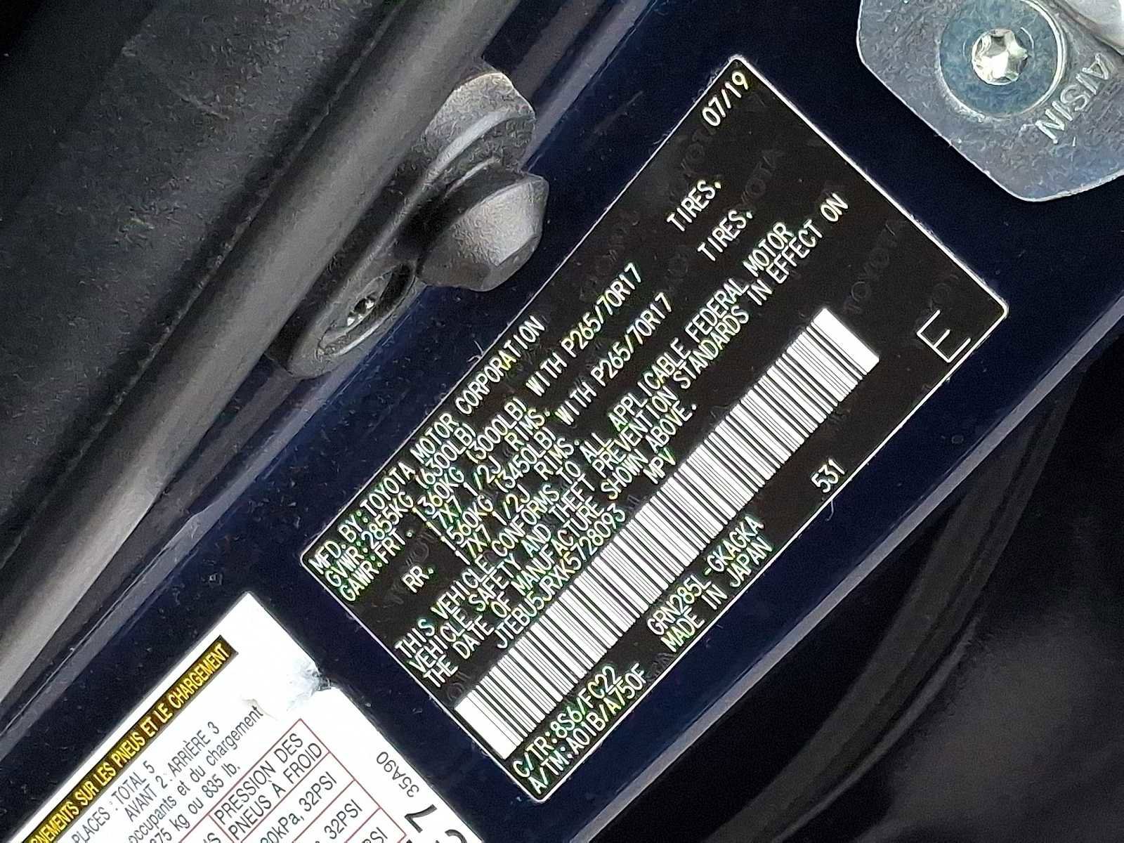 Used 2019 Toyota 4Runner TRD Off-Road w/ Wilderness Package image 38