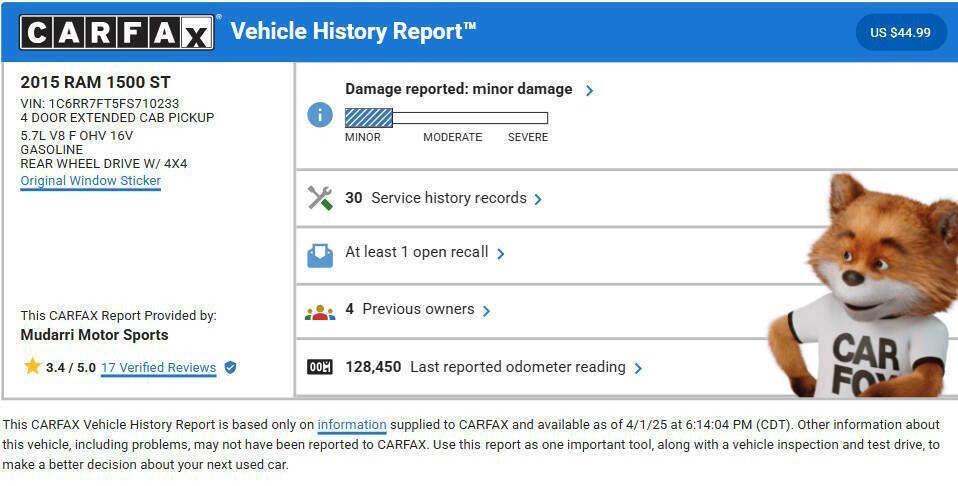 Used 2015 RAM 1500 Tradesman w/ Popular Equipment Group image 2