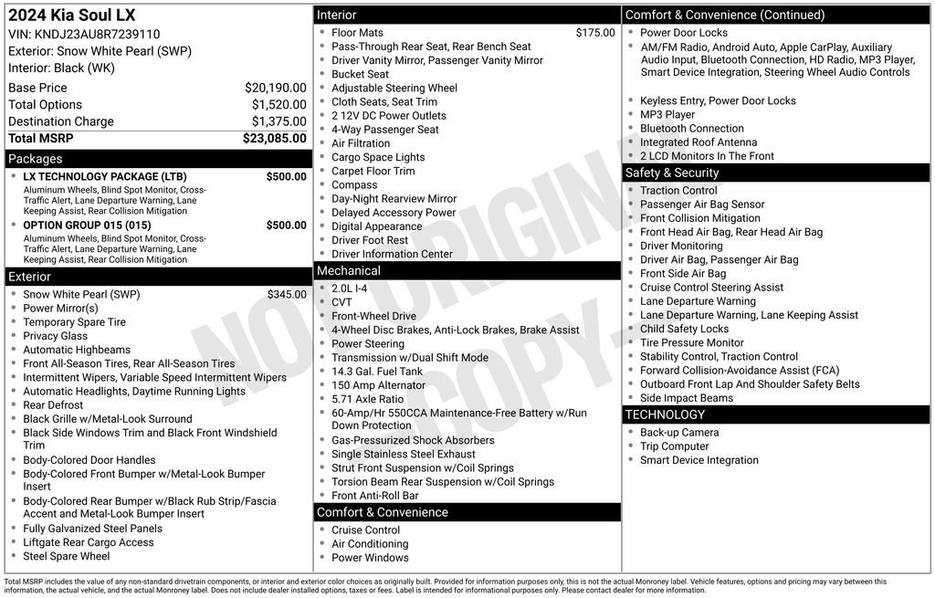 Used 2024 Kia Soul LX w/ Option Group 015 image 40