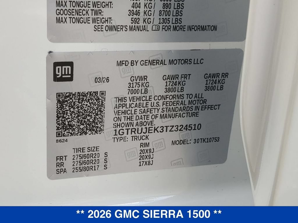New 2026 GMC Sierra 1500 Elevation AWD/4WD image 33