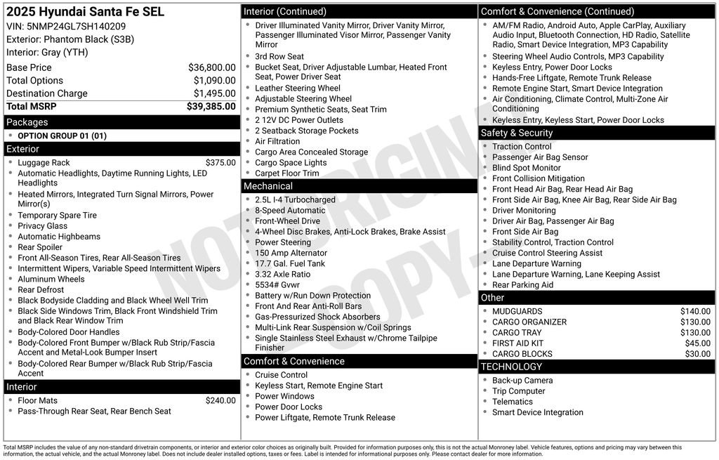 Certified 2025 Hyundai Santa Fe SEL FWD image 30