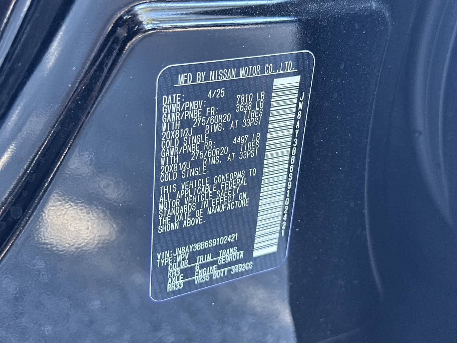 Used 2025 Nissan Armada SL w/ Captain's Chari Seat Package AWD/4WD image 22