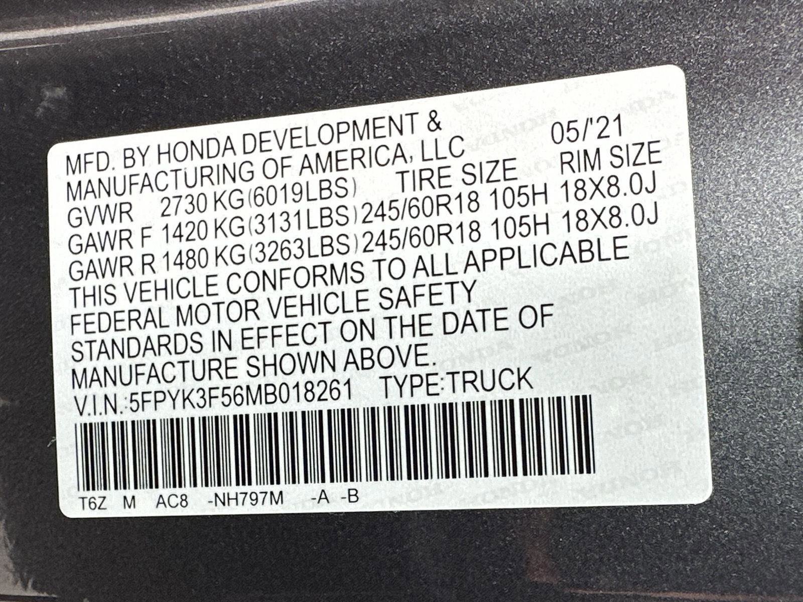 Used 2021 Honda Ridgeline RTL image 49