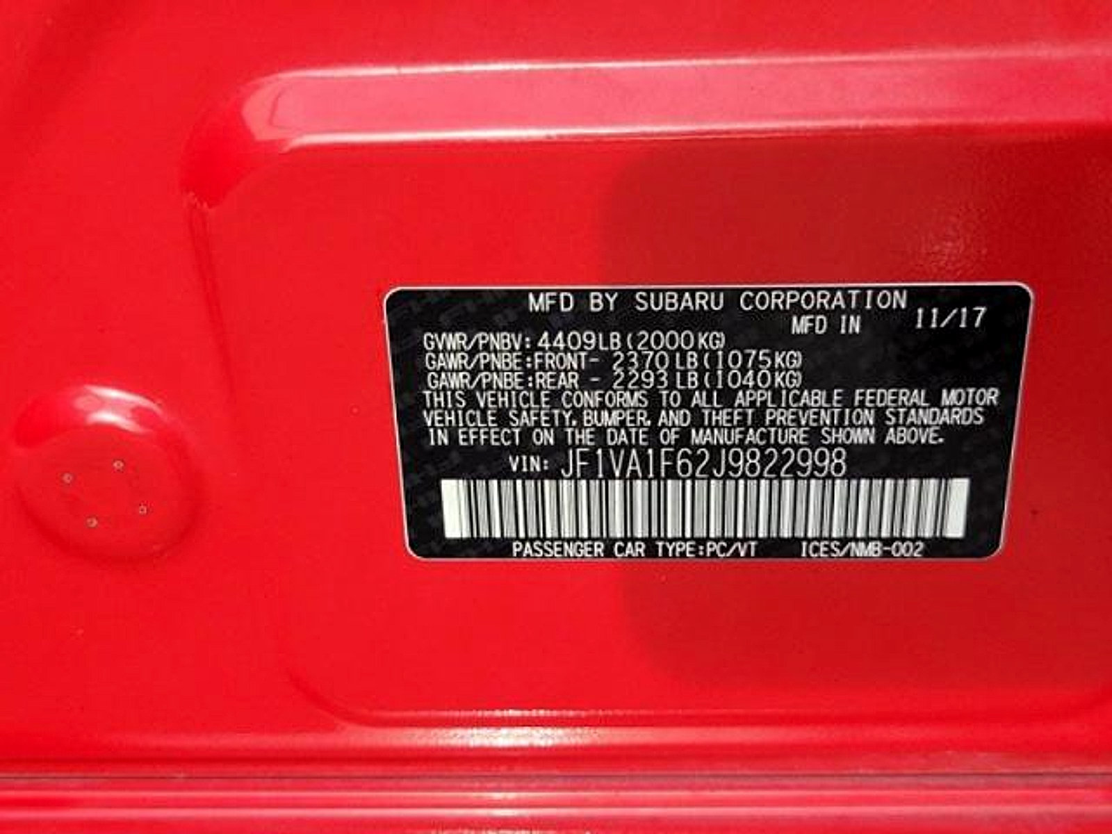 Used 2018 Subaru WRX Limited AWD/4WD image 31