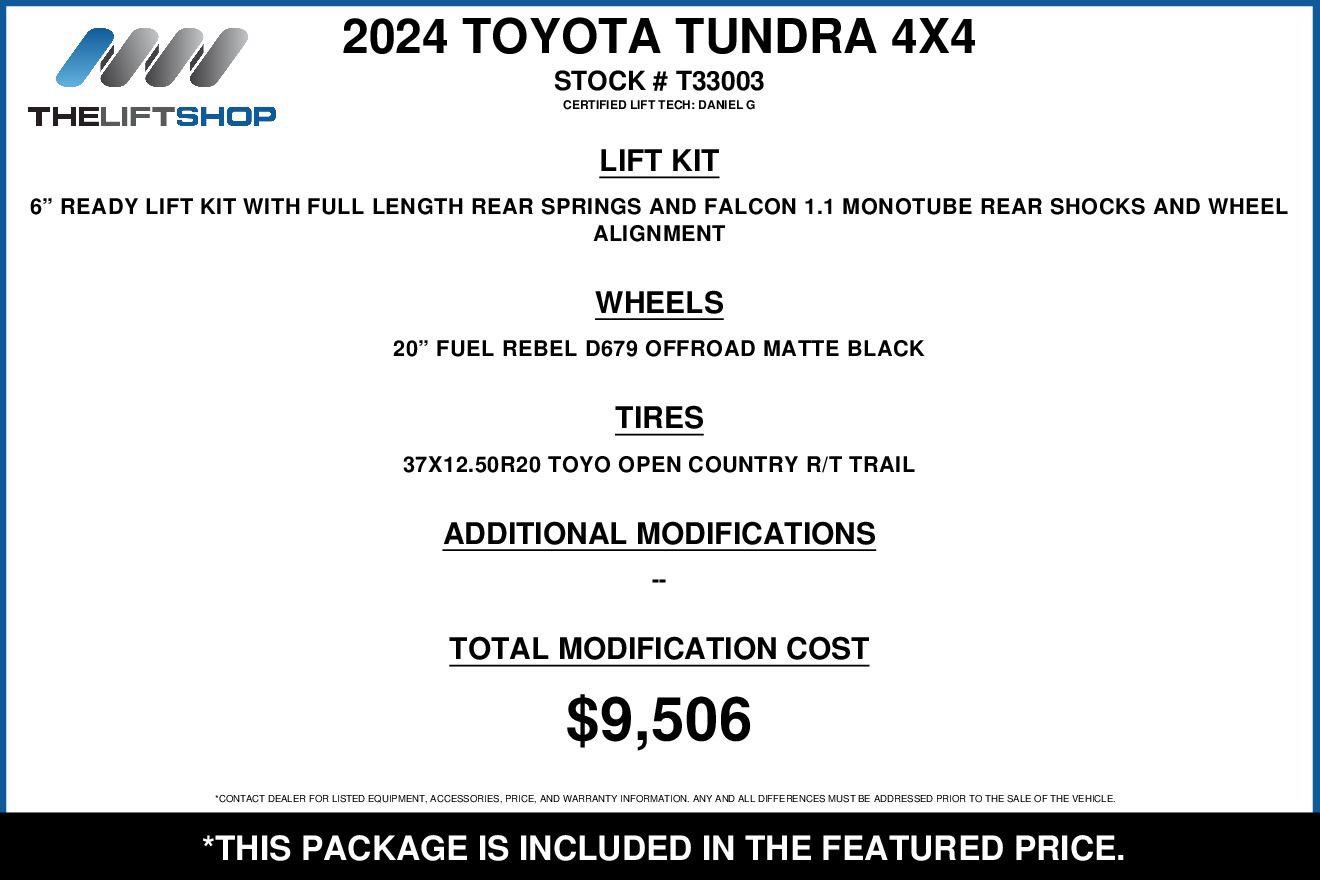 Used 2024 Toyota Tundra Limited w/ TRD Off-Road Package AWD/4WD image 2