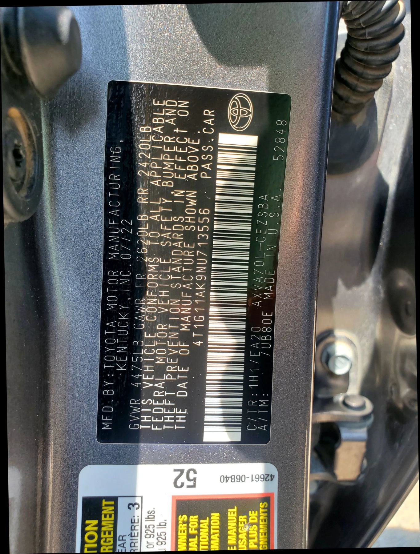 Used 2022 Toyota Camry SE FWD image 56