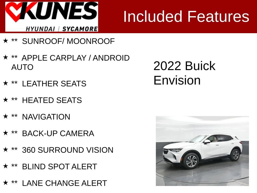 Used 2022 Buick Envision Essence w/ Technology Package I AWD/4WD image 2