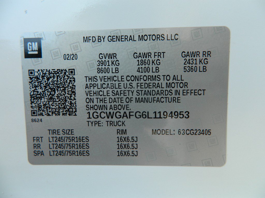 Used 2020 Chevrolet Express 2500 w/ Communications Package RWD image 22