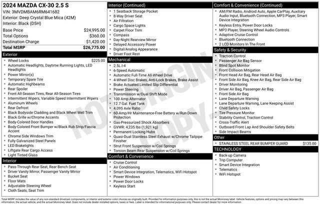 Certified 2024 MAZDA CX-30 AWD 2.5 S image 5