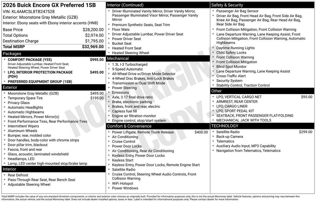New 2026 Buick Encore GX Preferred w/ Comfort Package AWD/4WD image 4