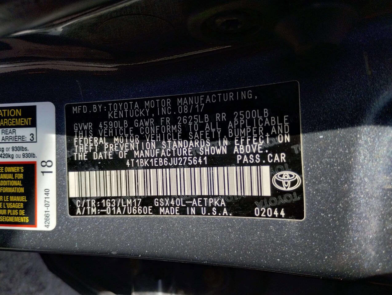 Used 2018 Toyota Avalon Limited w/ All Weather Liner Package image 41