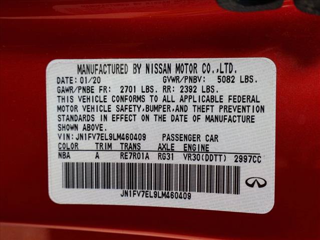 Used 2020 INFINITI Q60 Red Sport 400 AWD/4WD image 30