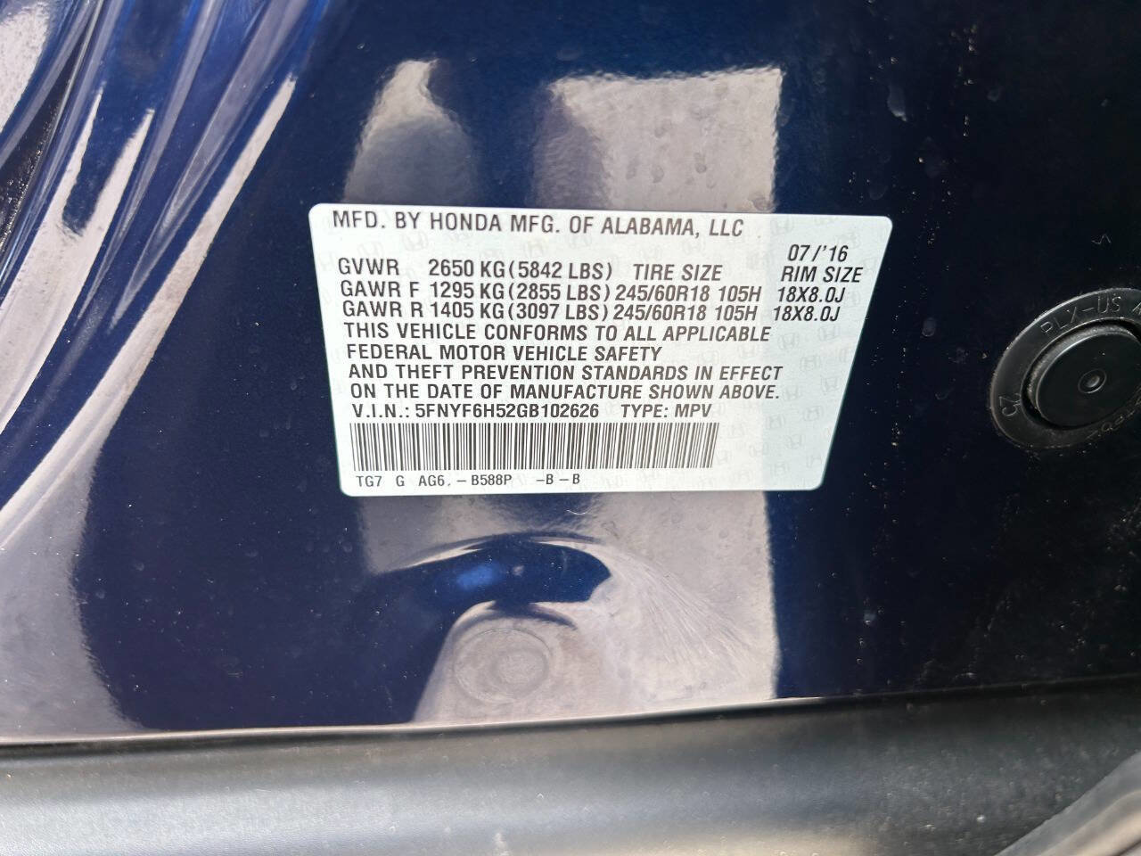 Used 2016 Honda Pilot EX-L image 32